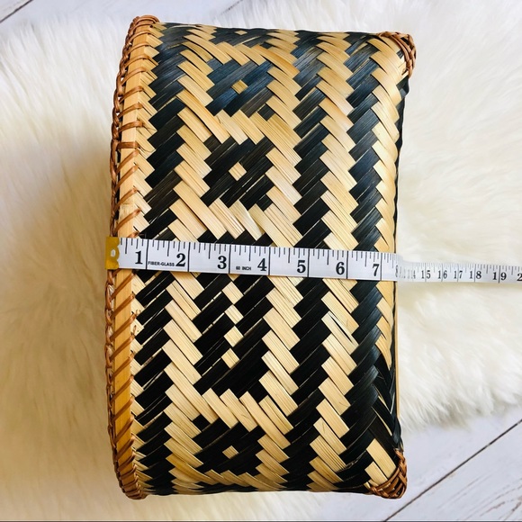 Artisan Oval Boho Basket - Picture 9 of 16